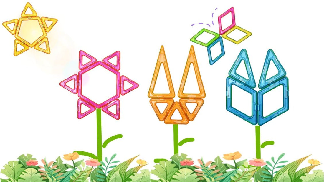 Sommerfeeling für drinnen: Mit Condis Magnetbausteinen einen bunten Garten erschaffen - Condistoys