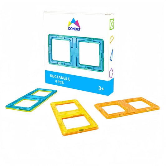 Condis Magnetische Bausteine Erweiterungsset Rechtecke 6 Stück - Condistoys